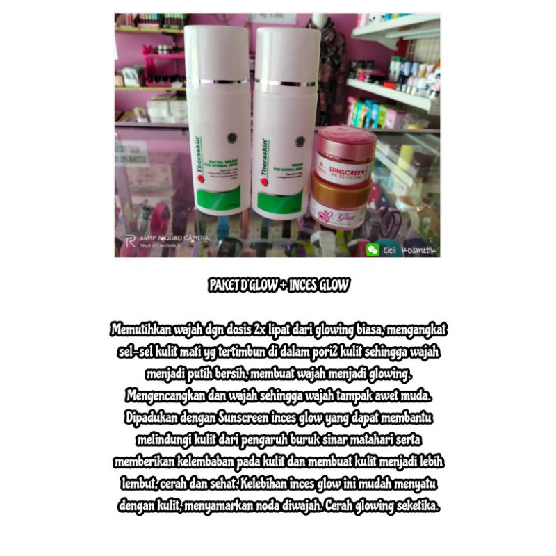 PAKET D'GLOW + INCES GLOW