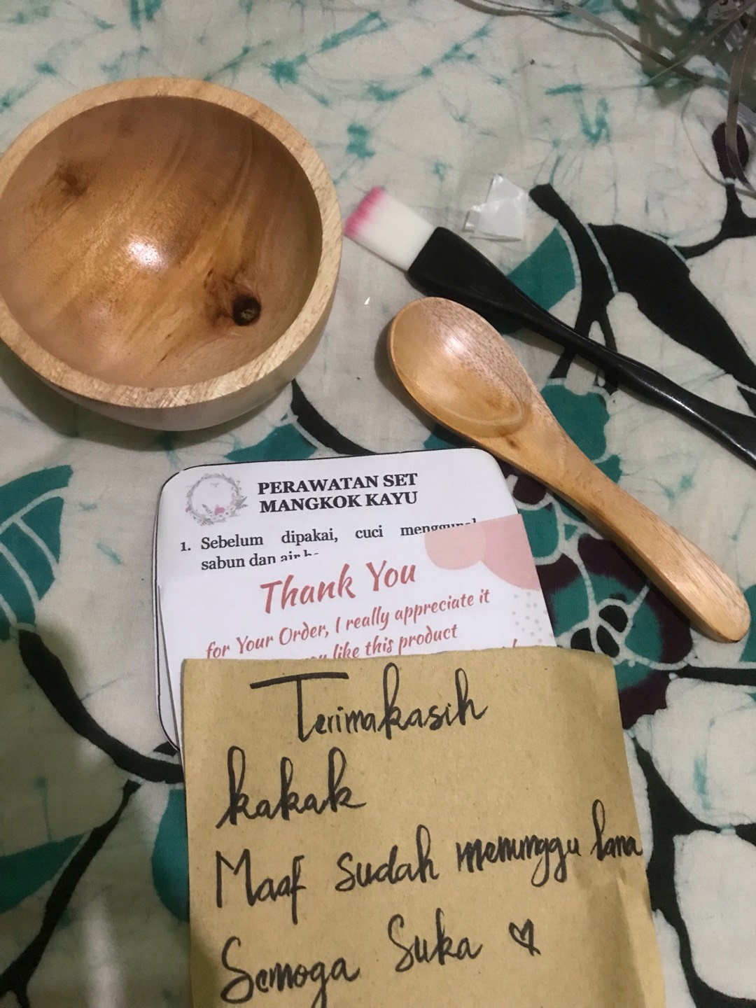 Mangkok Kayu  Masker Grade B (doff)