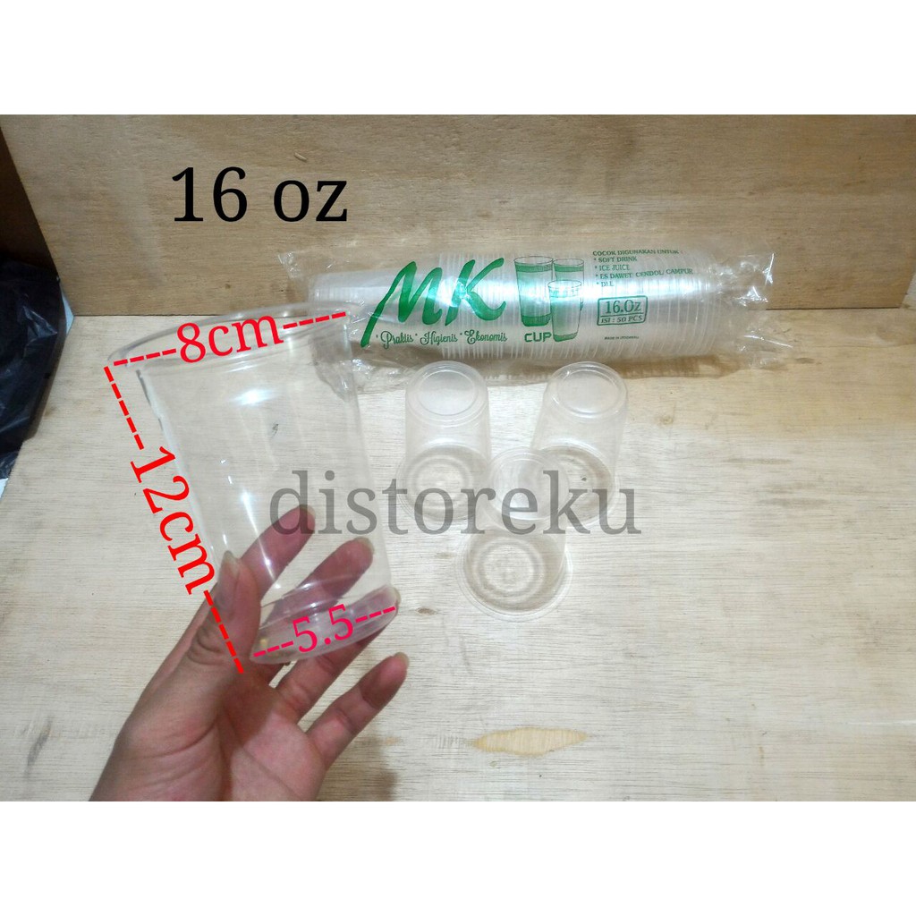 PROMO SHOPEE @50pcs Gelas Popice es Blender Gelas plastik Gelas juice buah Gelas 10oz 12oz 14oz 16oz