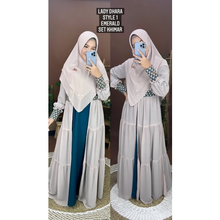 Readystok Gamis Lady Dhara by Aden hijab Original