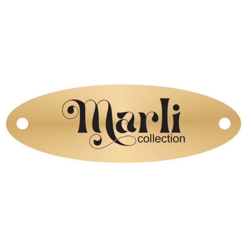 

label akrilik Marli Collection gold ukuran 1*3 cm 120 pcs