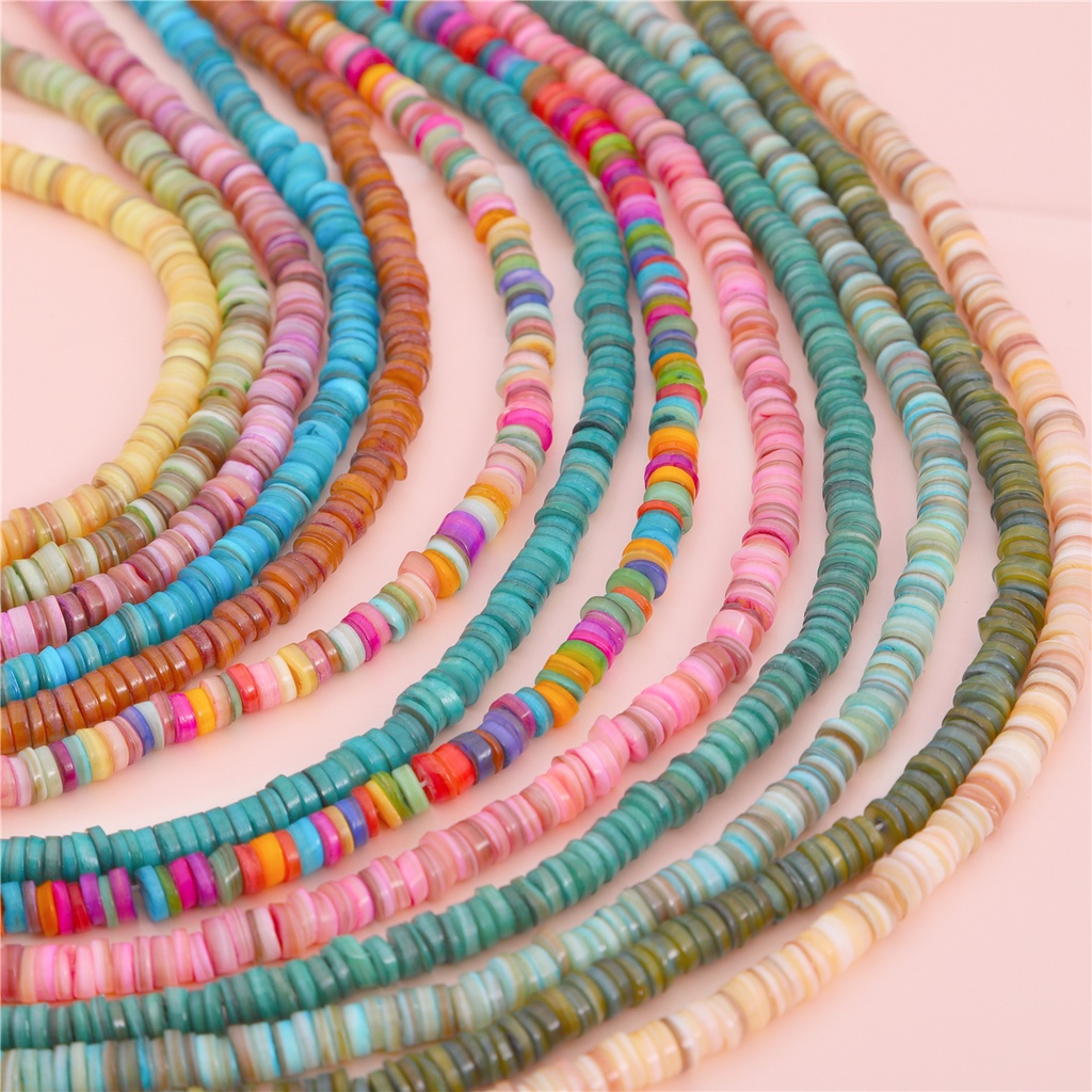 6/8mm 38 cm/untai Alami Shell Beads Spacer Beads Heishi Longgar Memimpin Perhiasan Membuat Kalung Dan Gelang