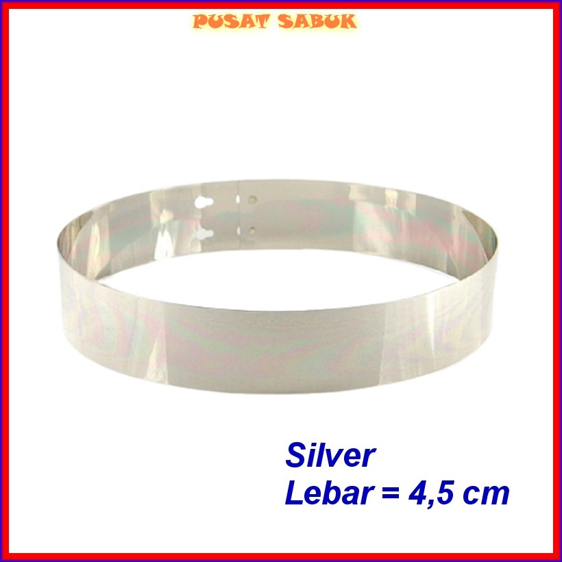 Belt Plat Gesper Ikat Pinggang Emas Fashion korea Wanita Cewek Obi Sabuk GOLD Besi Bulat Kekinian cm