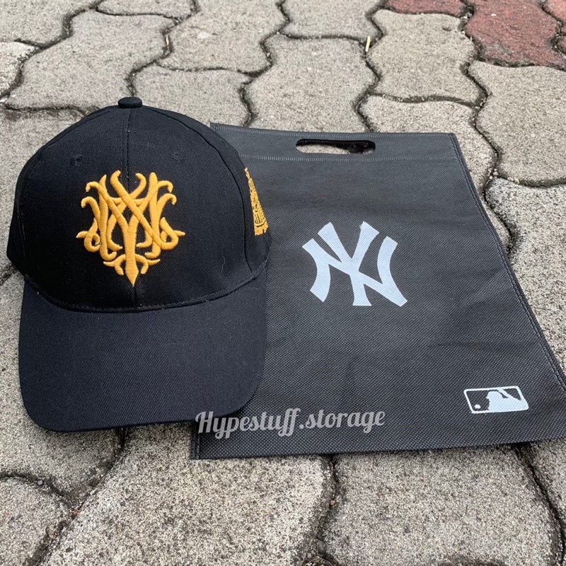 TOPI BASEBALL KUNING HITAM