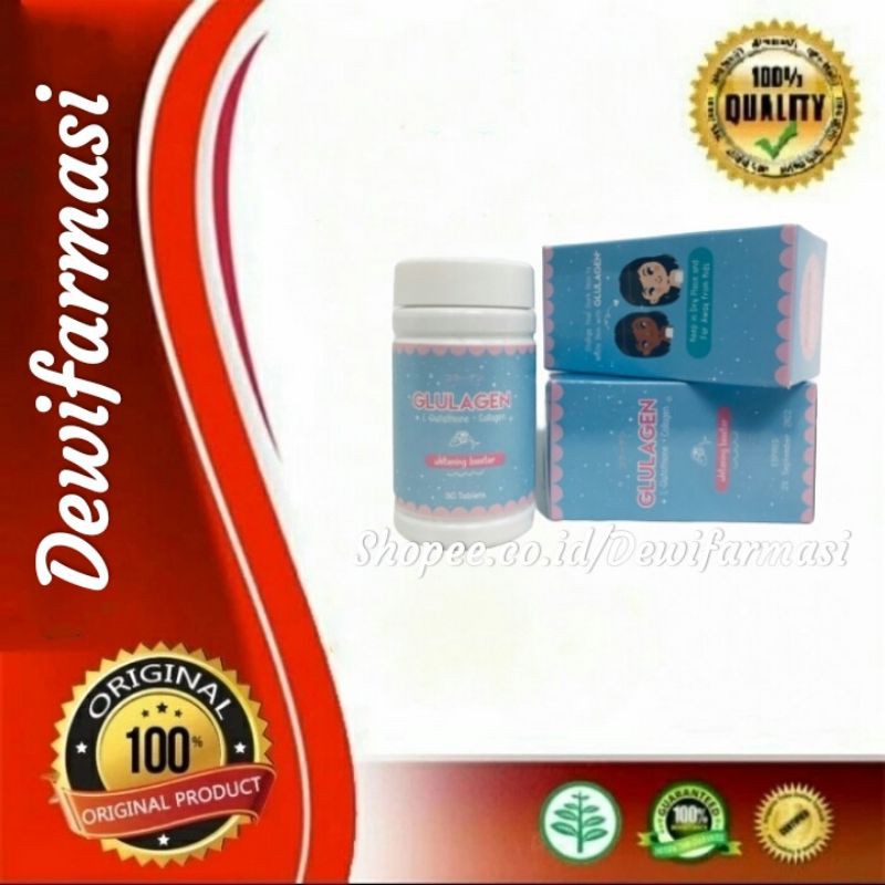 GLULAGEN - Glulagen Original Asli Kapsul Obat Pemutih Badan Whitening Capsule By Jasman Solah