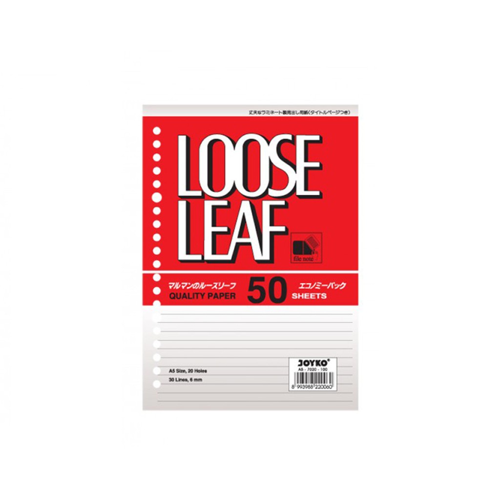 

Loose Leaf - Isi Kertas File -Binder Joyko B5-7026-50 Lembar