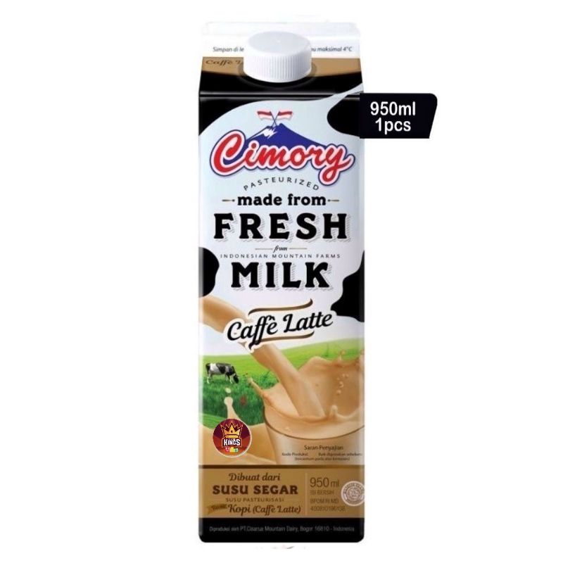 

Cimory Fresh Milk Plain 950ml Coffe Latte || Kurir Instan Express | SameDay Grab | Gojek