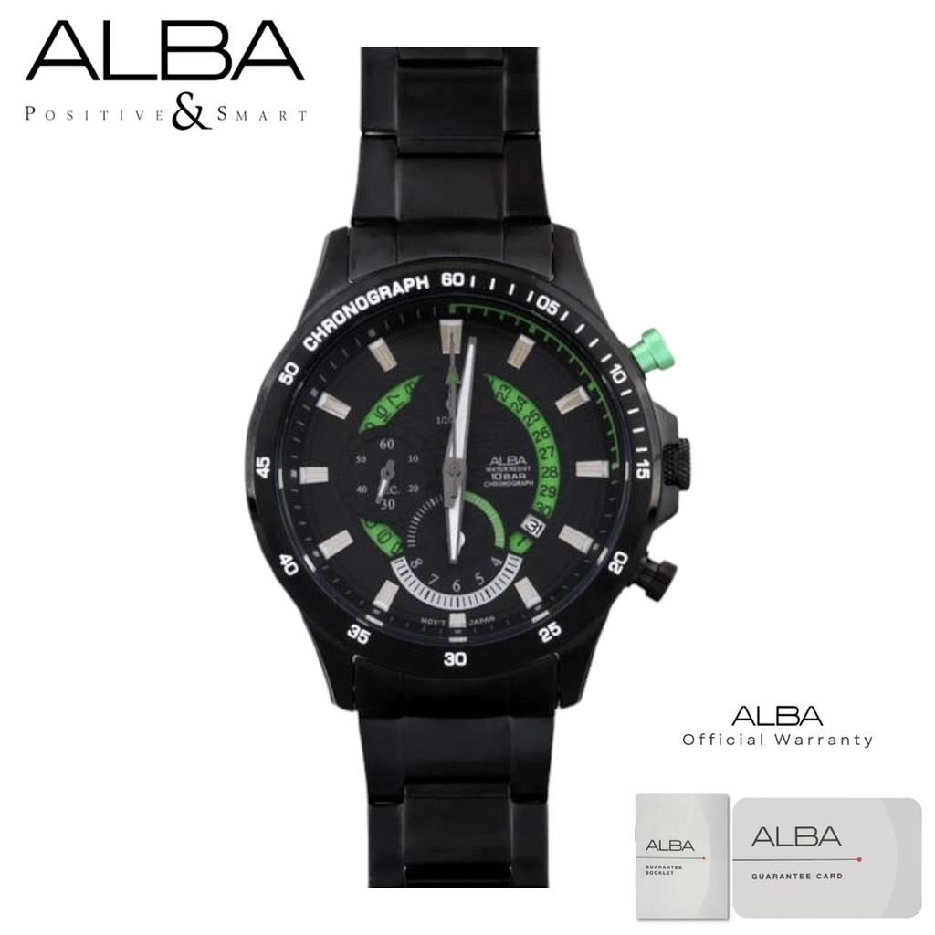 Alba Pria AF8S51 Jam Tangan Pria Alba Active AF8S55X1 Quartz Stainless Steel Strap