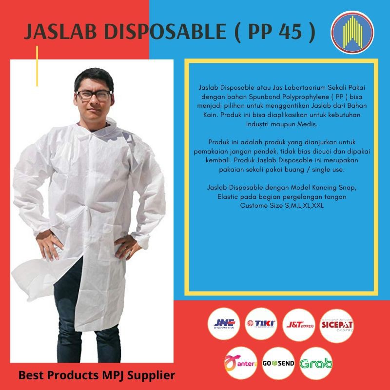 Jaslab Disposable Baju Jaga Sekali Pakai Type Velcro Perekat