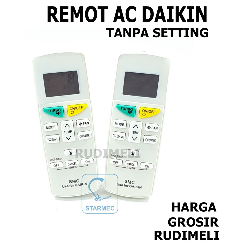 REMOT AC DAIKIN DK-3 TANPA SETTING MEREK STARMEC