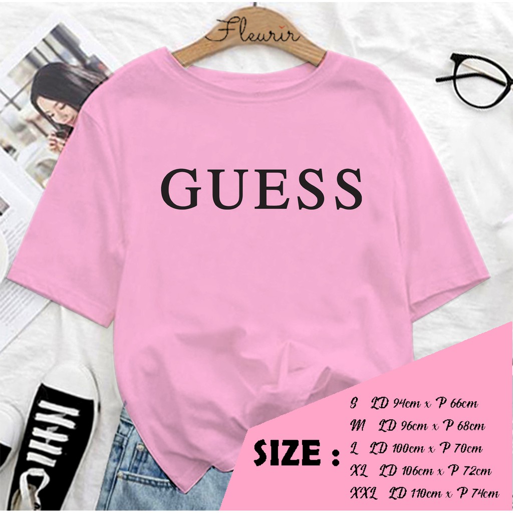 FLEURIR - KAOS GU3S KATUN KAOS OVERSIZE KAOS WANITA DEWASA TUMBLR TEE UNISEX JUMBO