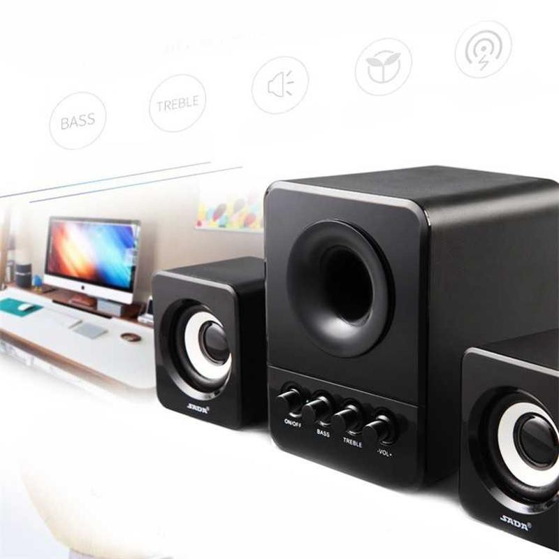 RS - Speaker Desktop Wired Stereo Subwoofer Bass High Quality 2.0 USB PC 3W RS-81284