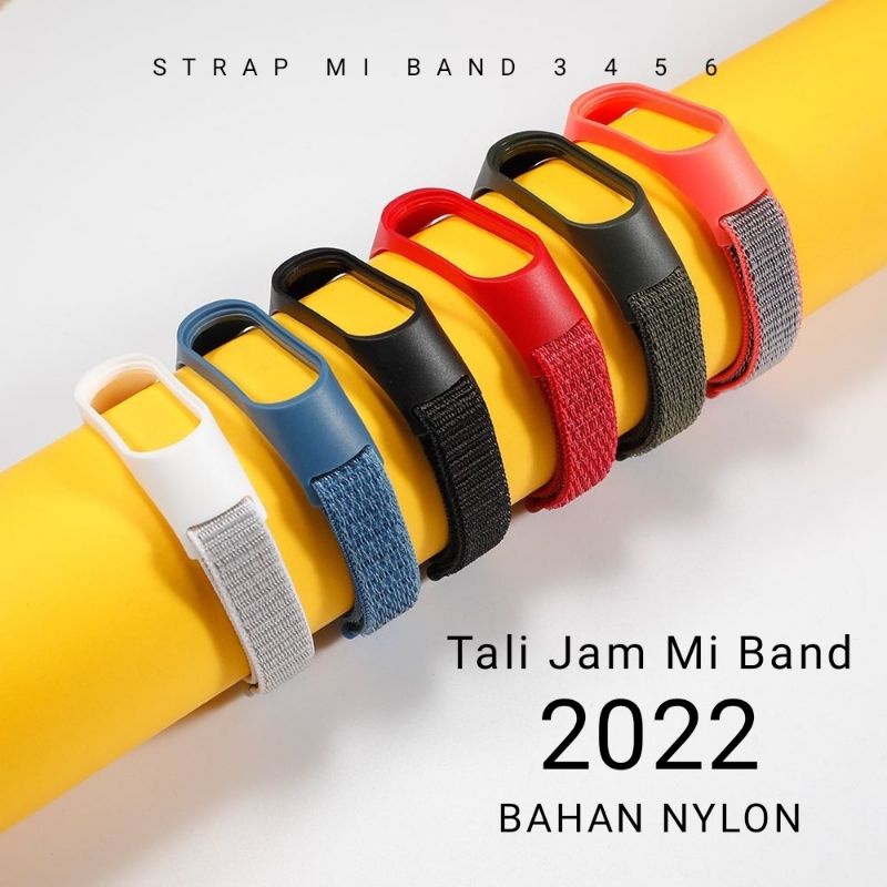 Strap Mi Band 3/4 Nilon Tali Pengganti Xiaomi Mi Band 5/6 Nilon Warna Warni