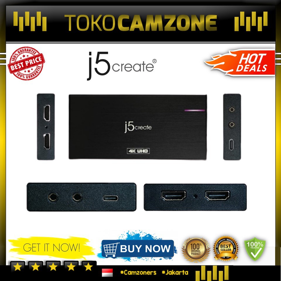 J5Create JVA04 Game Capture Station 4K HDMI to USB-C