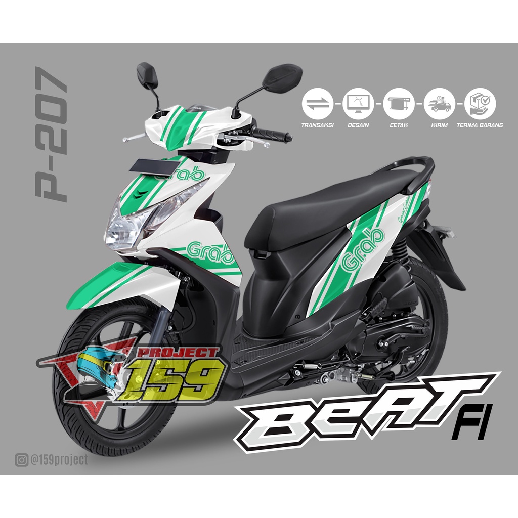 Stiker Motor Beat FI 2014 - P-207 Ojol Decal