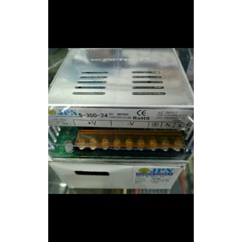 power supply dc 24vol 14,6amper merek JPN input ac 100-120vol 200-240vol