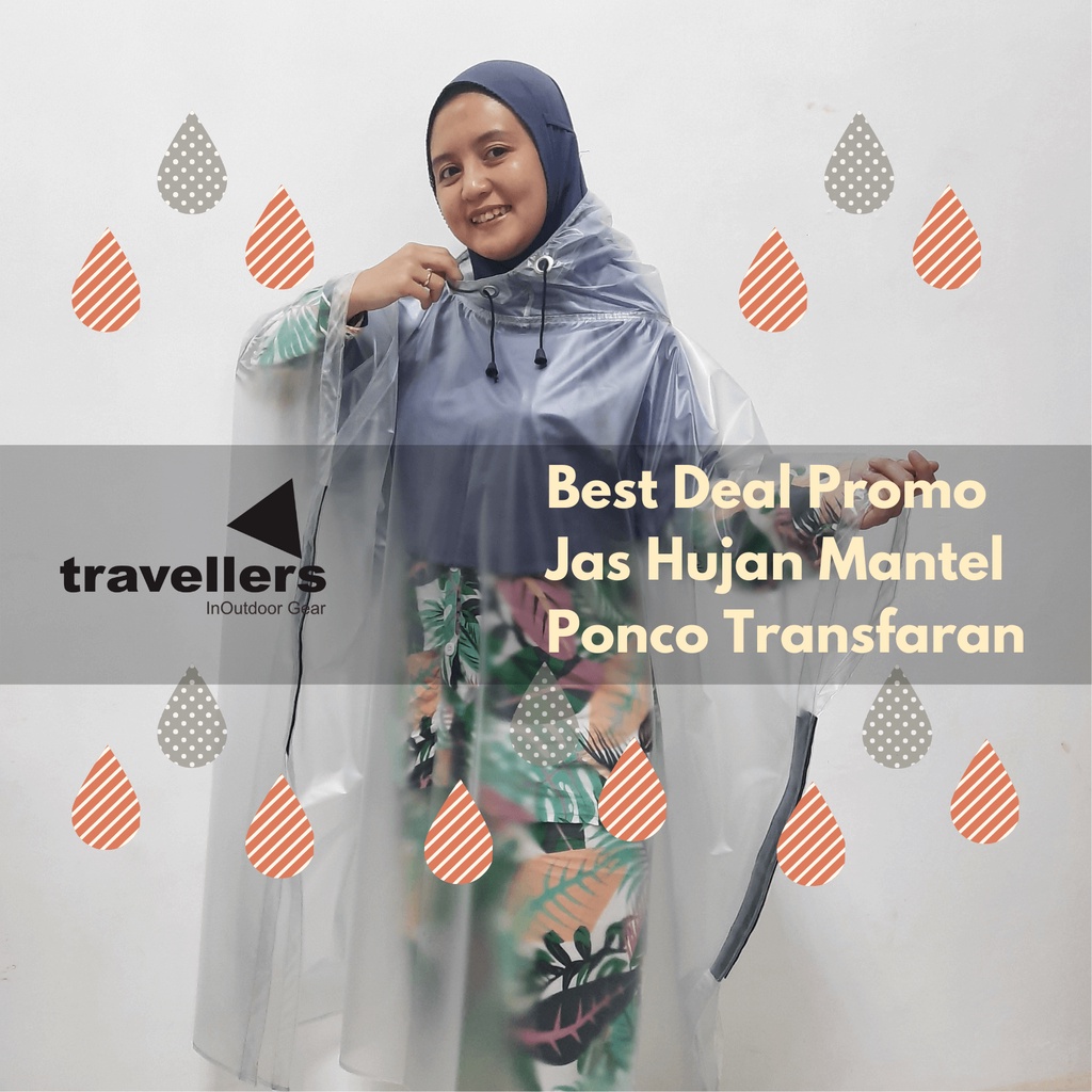 Jas Hujan Mantel Ponco Transfaran