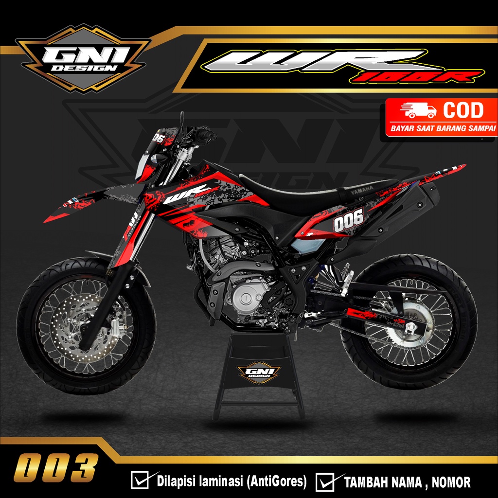 (BISA COD) Decal Sticker Yamaha WR 155 Full body Desain Grafis Minimalis - Dekal Stiker WR 155 Terla