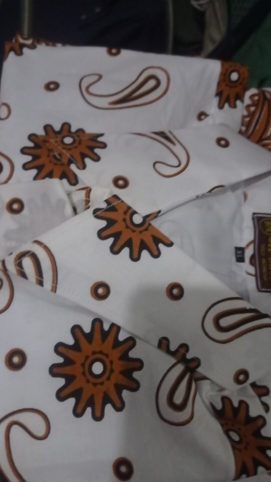 Keris Putih Pendek Kemeja Batik Pria Full Furing Bahan Katun Sragenan