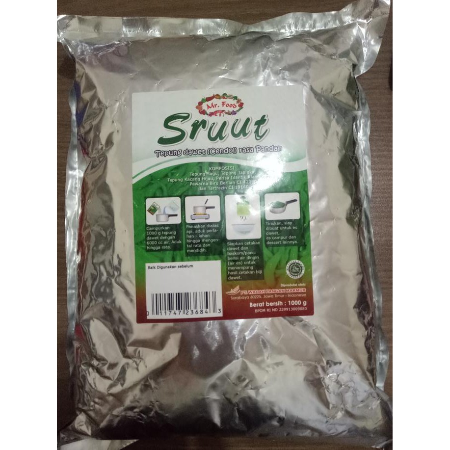 

Sale!! Mr.Food Tepung Cendol / Dawet Sruut 1 Kg Terbaru