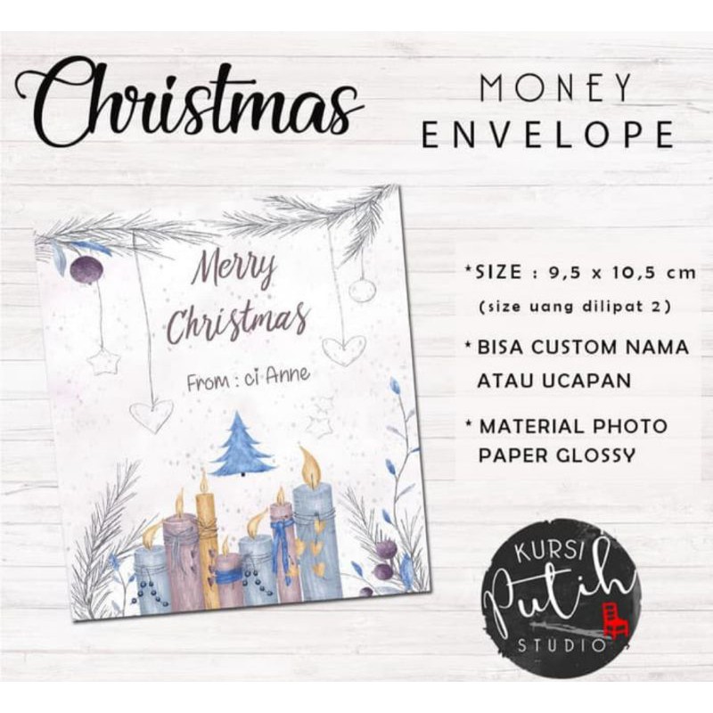 

amplop uang natal / Christmas money envelope tema klasik