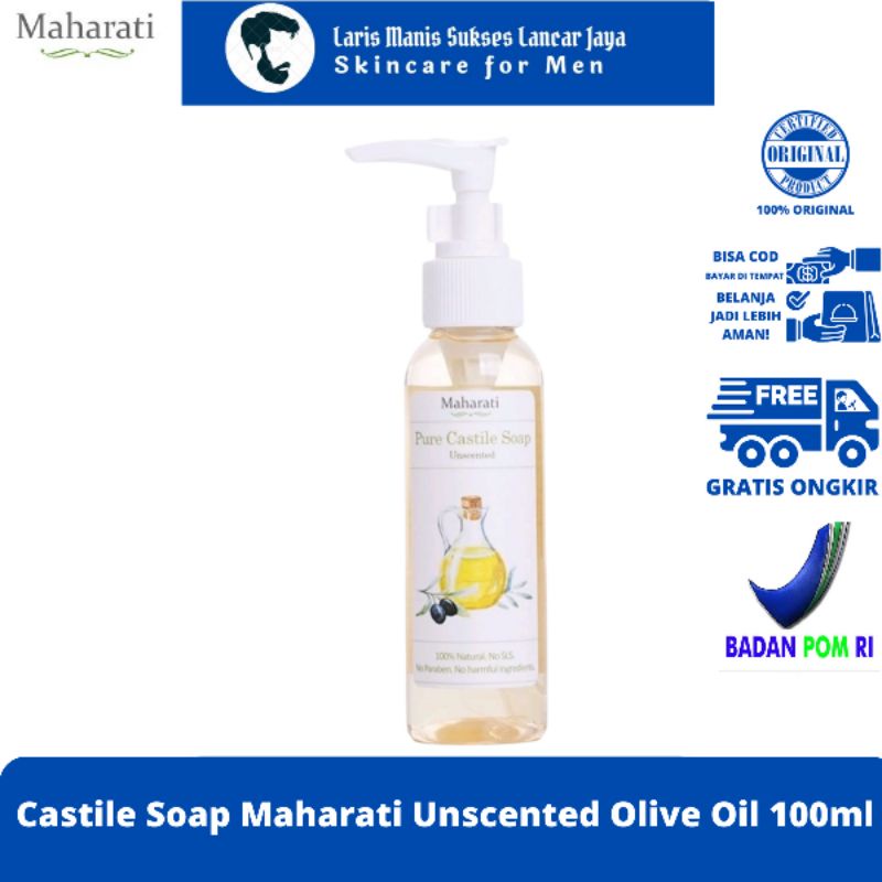 Castile Soap Unscented MAHARATI 100ml | Sabun Castile MAHARATI