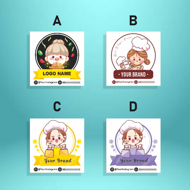 

Stiker Label Makanan 55pcs / Label Produk