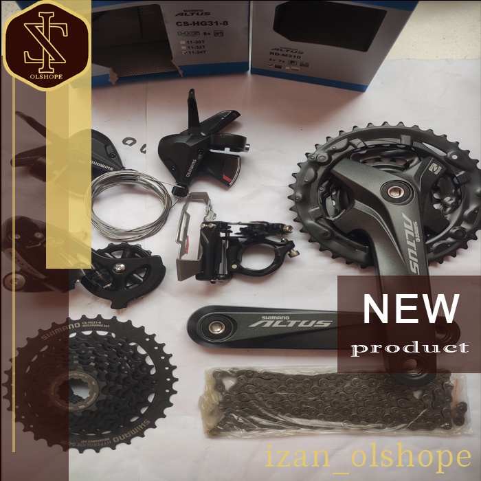 Groupset Grupset Shimano ALTUS 3 x 8 Speed FD RD ALTUS Shifter ALTUS