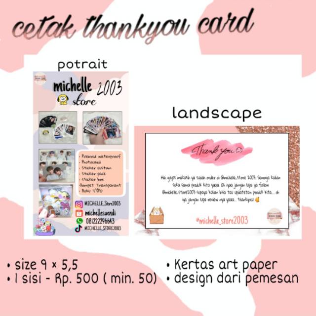 

cetak THANKYOU CARD