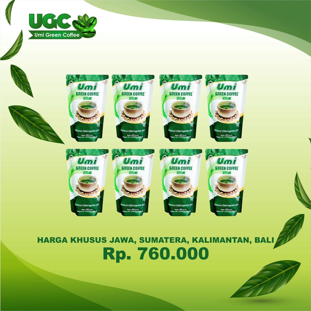 

UGC Umi Green Coffee - 8 Bungkus Area Jawa, Sumatera, Kalimantan, Bali