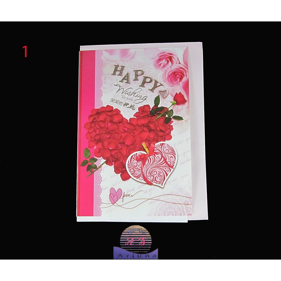 KARTU UCAPAN HURUF FU HOKI BARU CHINESE HAPPY NEW YEAR GREETING CARD