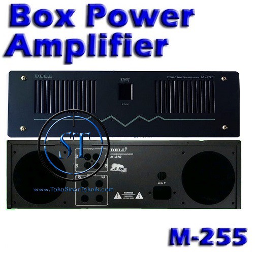 Box Power Amplifier M-255 Box Amply M-255 Kotak Kosong Besi Alumunium Bell Ampli