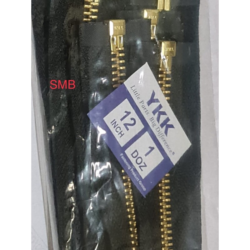 Ritsleting / resleting / zipper YKK RGOR-58 12 in (30cm) u/ jaket bahan kulit 1DZ = 12PCS