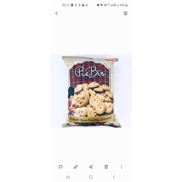 

Monde pie bis Biskuit Rasa kacang almond 190gr.