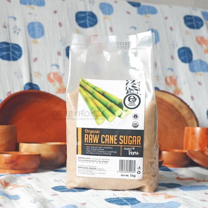 

EARTH LIVING ORGANIC RAW CANE SUGAR 1KG