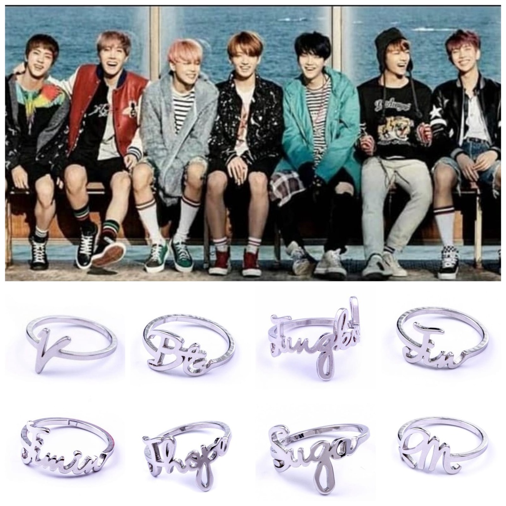 Cincin BTS Bangtan Boys KPOP BTS Ring Member Korean