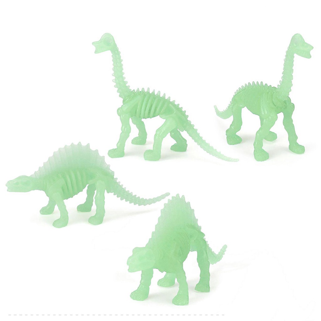 12 Pcs Dinosaurus Luminous|Mainan Glow In The Dark Untuk Edukasi Dini Anak