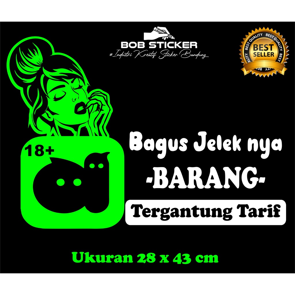 Cutting sticker kata kata michat, stiker michat kaca mobil, kata kata stiker