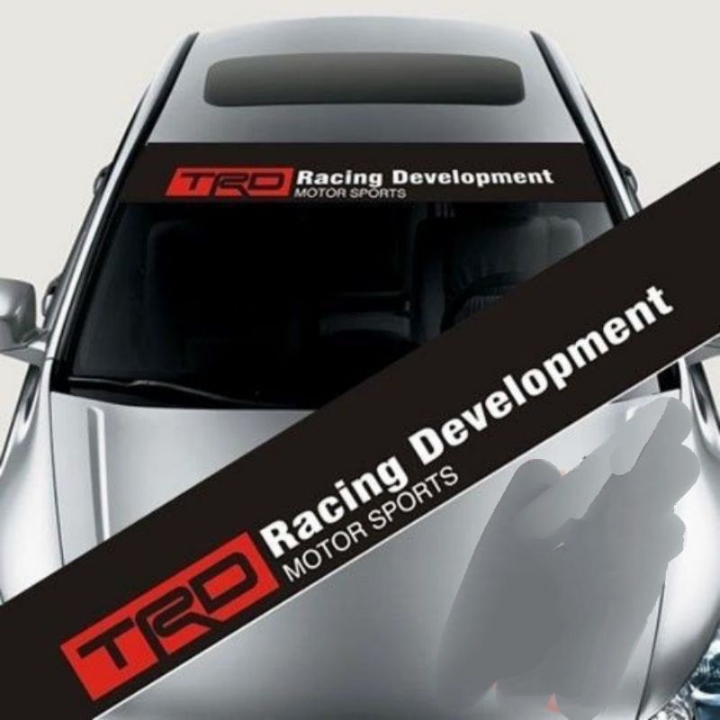 stiker mobil Sticker kaca depan TRD racing development