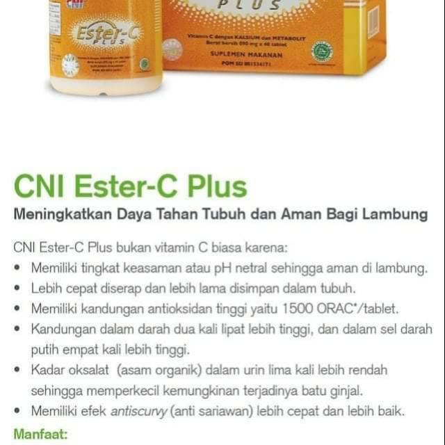 Ester C Cni Plus Isi 40 Tablet CNI