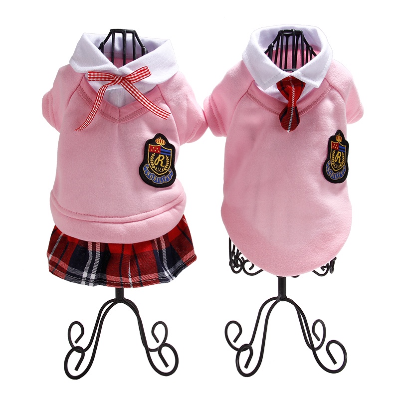 Baju Kucing/Anjing Pet School Uniform/Pakaian Kucing