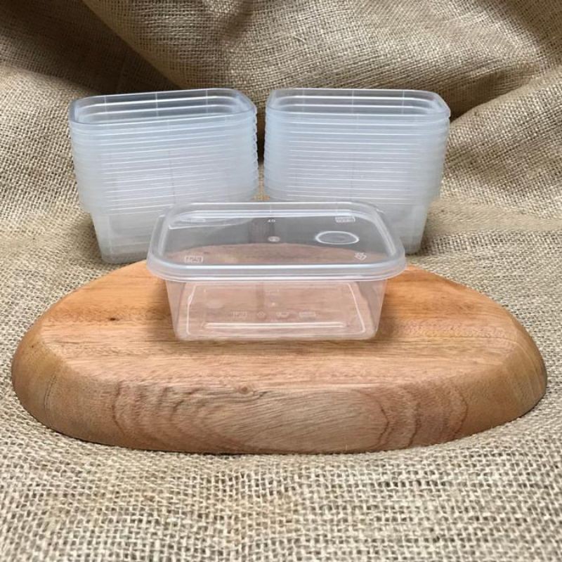 【Ecer 1pc】Kotak Lunch Box Mini 200ml Thinwall Square 200ml / CUP 200ML / slime box 200 ml / tempat s