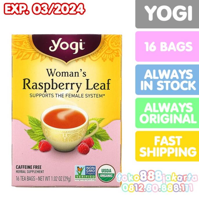 

YOGI TEA WOMAN'S RASPBERRY LEAF CAFFEINE FREE TEH HERBAL ORGANIK