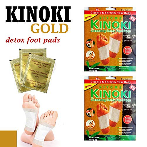 Kinoki Detox Gold 1 Kotak Isi 10Pcs Foot Pads Koyo Kaki Ginger Sachet