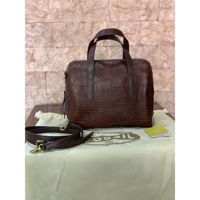 (SOLD) Fossil Satchel Croco