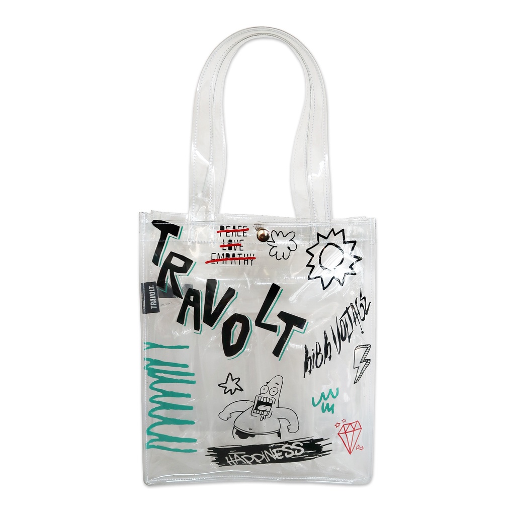 Totebag Transparant - Peace - Tas Transparan - Travolt