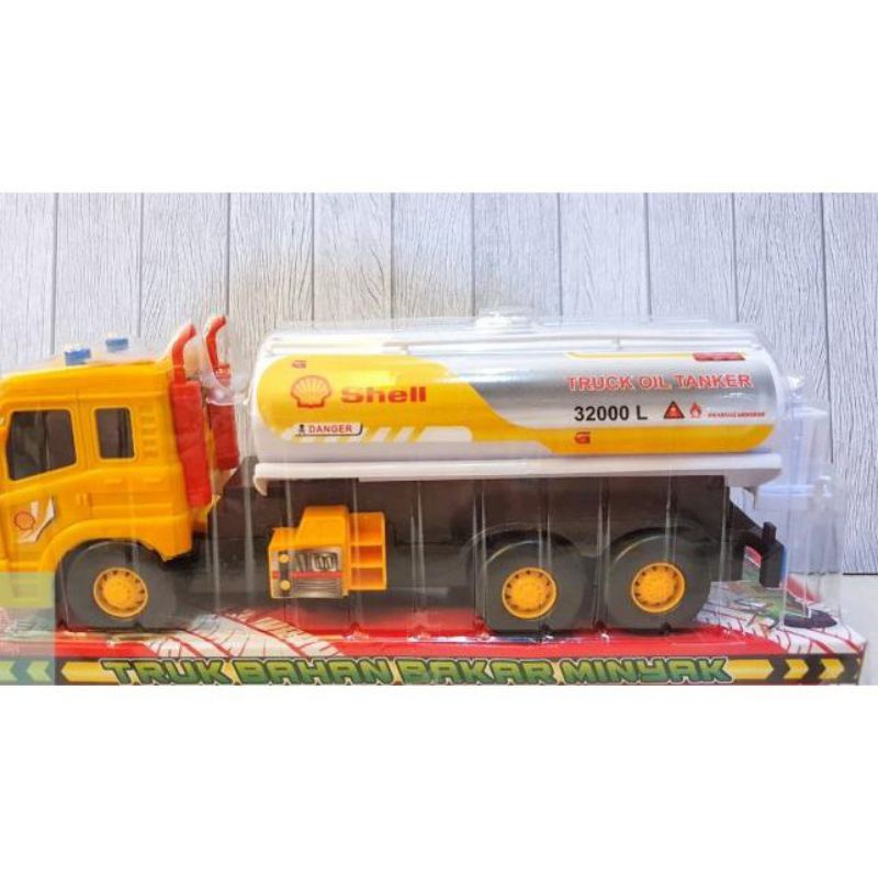 Mainan Mobil Truk Tanki Minyak BesarMainan Mobil Truk Tangki Bensin Pertamina / Shell