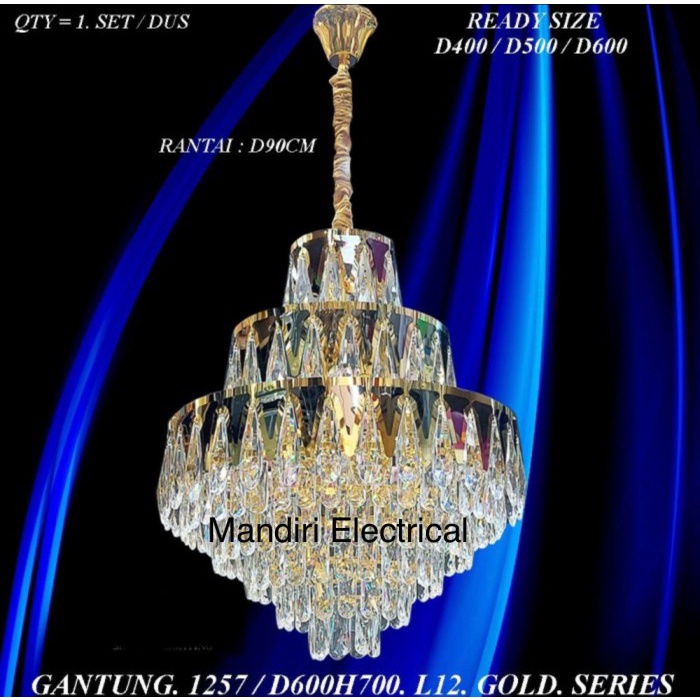 Lampu Gantung Kristal Ruang Tamu 1257 Chandelier