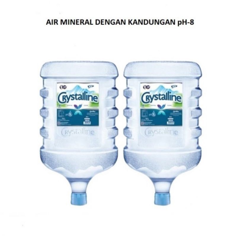 

CRYSTALLINE AIR MINERAL PEGUNUNGAN pH-8 GALON 9 Ltr + Isi