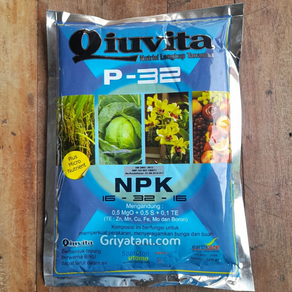 Pupuk Qiuvita biru P 32 500 gram